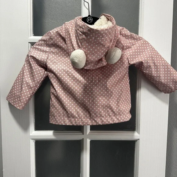 Pink C&C California Line Polka Dot Rain Jacket - Picture 3 of 9